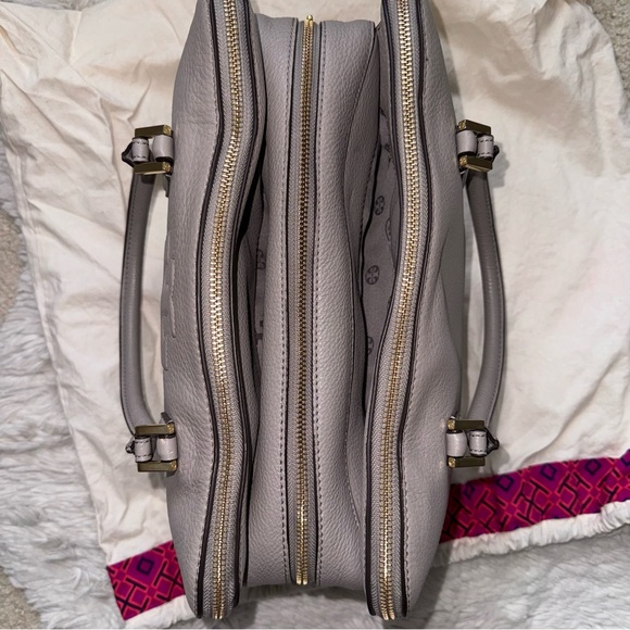 Tory Burch Triple Zip Leather Tassel Satchel - Picture 11 of 16